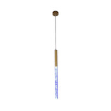 Modern Bubble Crystal Pendant Light - Linear Design Gold Finish Warm/White/Purple Ideal For Bars