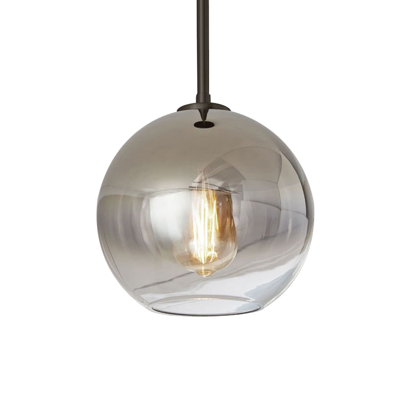 Nordic Glass Globe Pendant Lighting - 8’/10’/12’W 1 Light Sliver/Gold Hanging