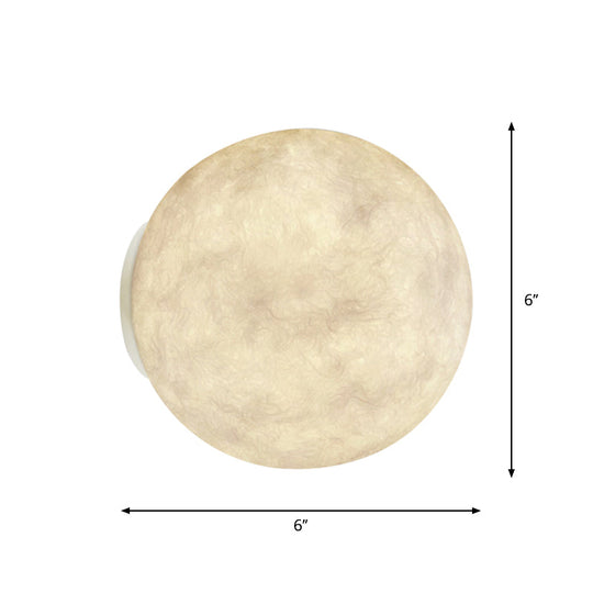 Modern Led Resin Wall Mount Light - Spherical Yellow 6/10 Dia Sconce For Living Room