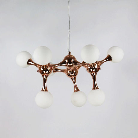 Contemporary Starburst Chandelier With Rose Gold Finish - 9/15 Lights Pendant