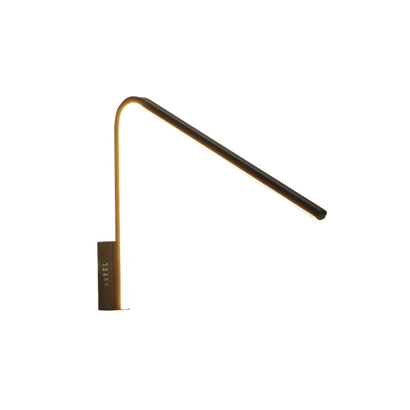 Minimalist V-Shaped Led Wall Lamp Kit - Silica Gel Corridor Sconce Lighting In Warm/White Light