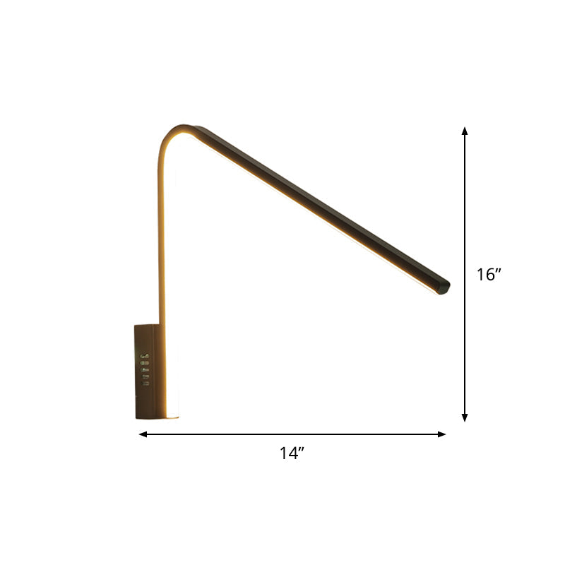 Minimalist V-Shaped Led Wall Lamp Kit - Silica Gel Corridor Sconce Lighting In Warm/White Light