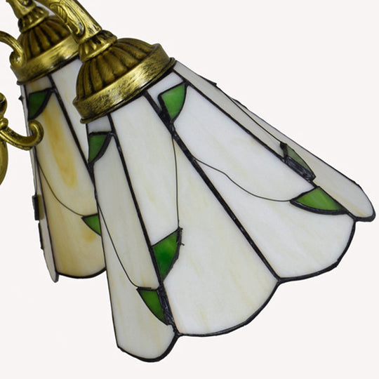 Tiffany Style Agate Leaf Chandelier In Antique Art Glass - 7/9/13 Lights Beige Ideal For Hotels