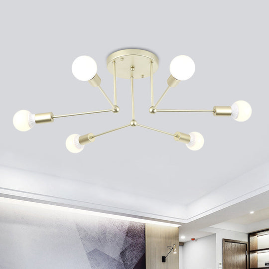 Contemporary Metal Linear Semi-Flush Ceiling Light – Ideal For Kid’s Bedroom And Living Room 6