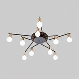 Metal Flush Mount Ceiling Lamp For Adult Bedroom & Living Room - Long Arm Design Romantic Lighting