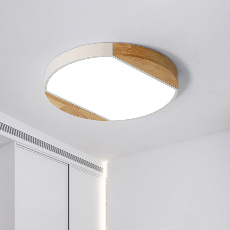Nordic Style Led Flushmount Ceiling Lamp - Acrylic Circular Baby Bedroom & Kindergarten Light In