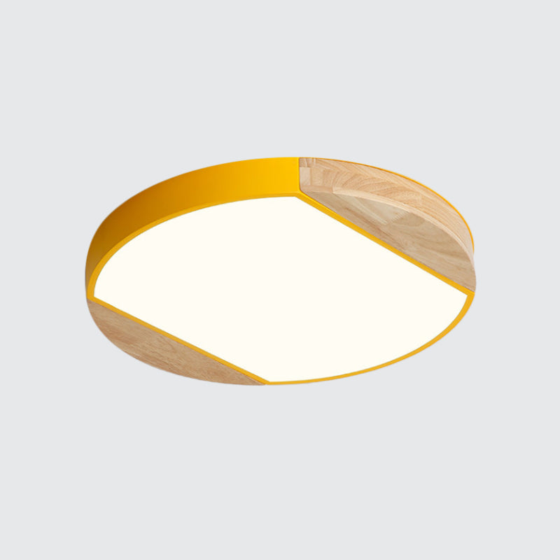 Nordic Style Led Flushmount Ceiling Lamp - Acrylic Circular Baby Bedroom & Kindergarten Light In