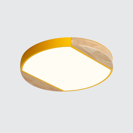 Nordic Style Led Flushmount Ceiling Lamp - Acrylic Circular Baby Bedroom & Kindergarten Light In