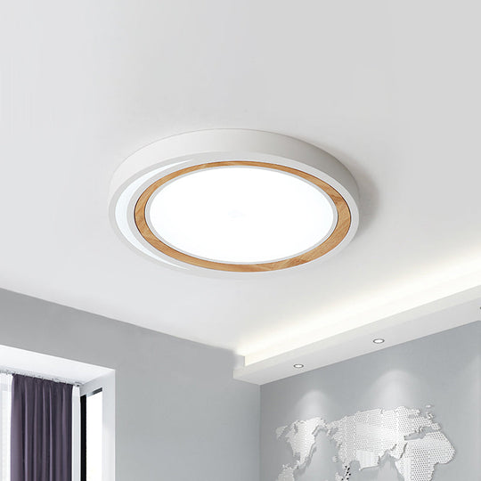 Led Macaron Style Ceiling Lamp For Boys And Girls Bedroom - Acrylic Circle Mount Light