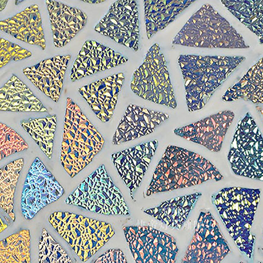 Mediterranean Stained Glass Flush Mount Ceiling Light - Blue Square 16’/12’ Width