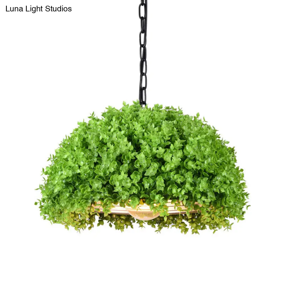 18’/21.5’ Industrial Green Led Hanging Light - Metal Ceiling Suspension Lamp