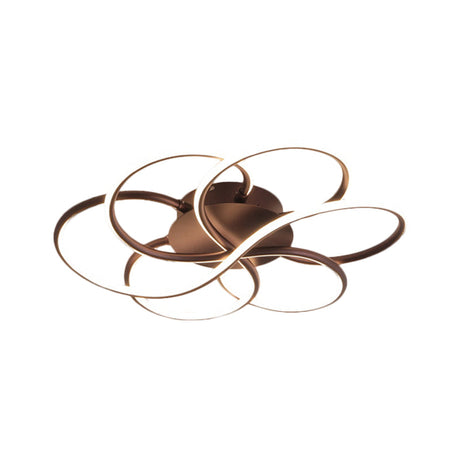 Modern Aluminum Led Ceiling Light For Hotels - Brown Blossom Flush Mount