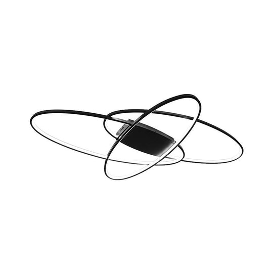 Modern Led Ceiling Lamp For Boys Bedroom - Warm/White Light Black/White