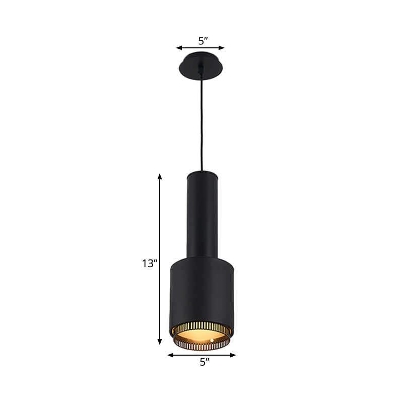 Modernist Black/White Hand Grenade Pendant Light For Restaurant: Metal Hanging Ceiling Fixture