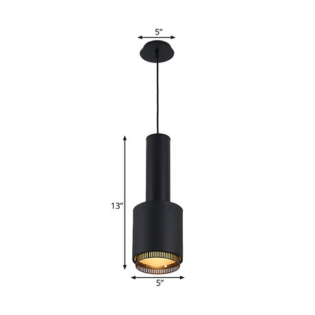 Modernist Black/White Hand Grenade Pendant Light For Restaurant: Metal Hanging Ceiling Fixture