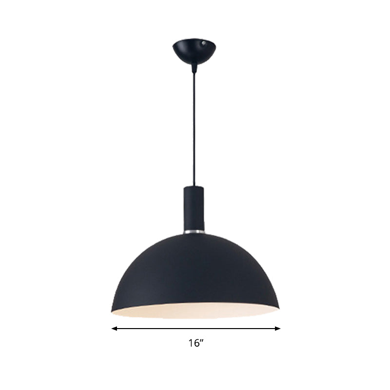 Contemporary Aluminum Hemisphere Pendant Lamp - Ideal For Dining Room Lighting