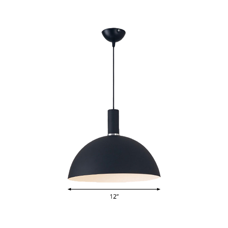 Contemporary Aluminum Hemisphere Pendant Lamp - Ideal For Dining Room Lighting
