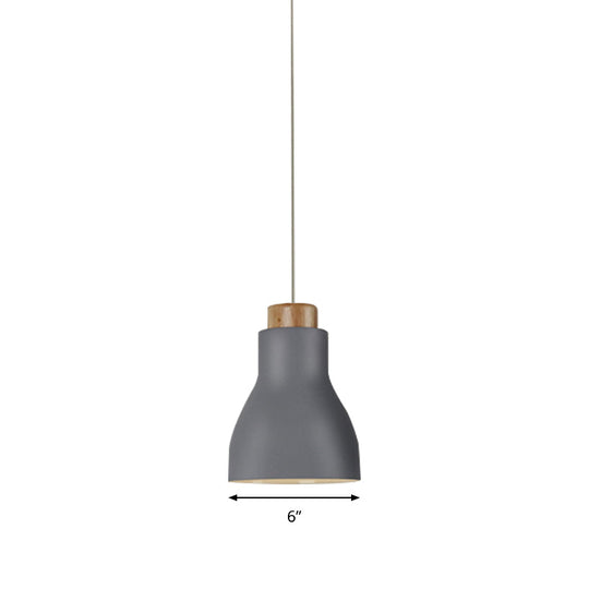 Nordic Half-Bottle Pendant Light - Modern Metallic Hanging For Balcony Or Study Room