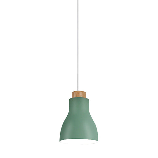 Nordic Half-Bottle Pendant Light - Stylish Metallic Hanging For Balcony And Study Room