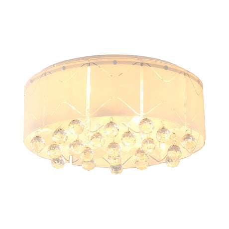 Modernist Crystal Flush Mount Lighting With Multi Lights - 18/19.5 Wide White Led Fixture