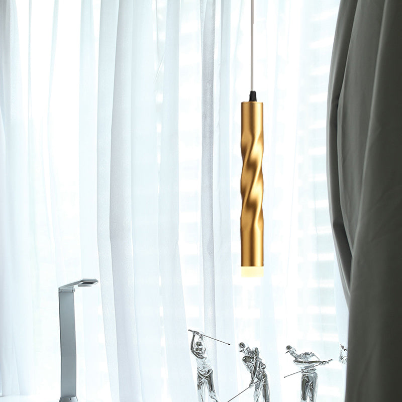 Gold Finish Modern Rope Mini Pendant Lamp - Perfect For Stair Kitchen Lighting / 12.5