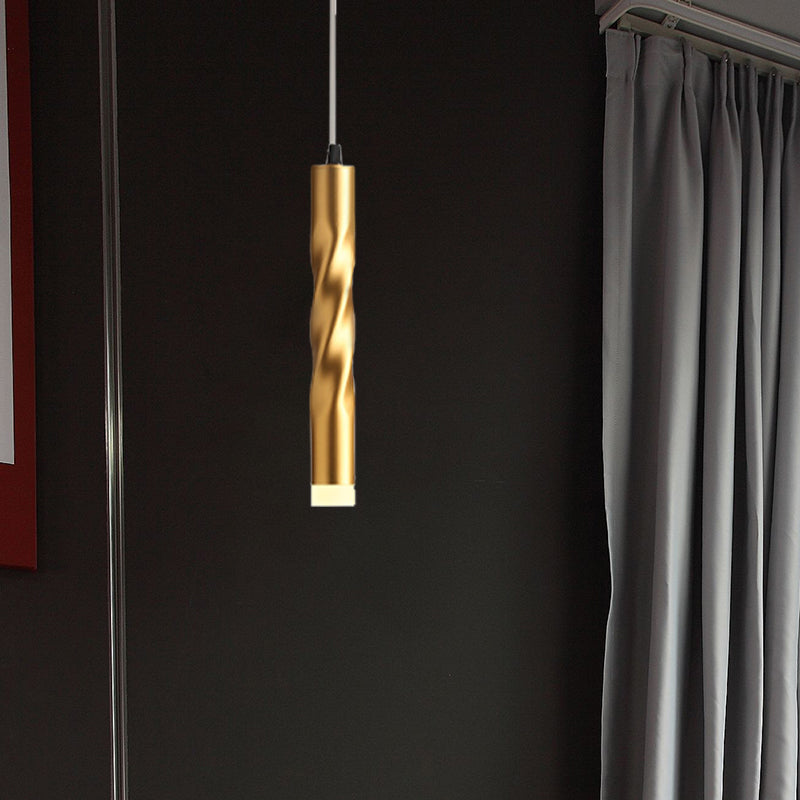 Gold Finish Modern Rope Mini Pendant Lamp - Perfect For Stair Kitchen Lighting