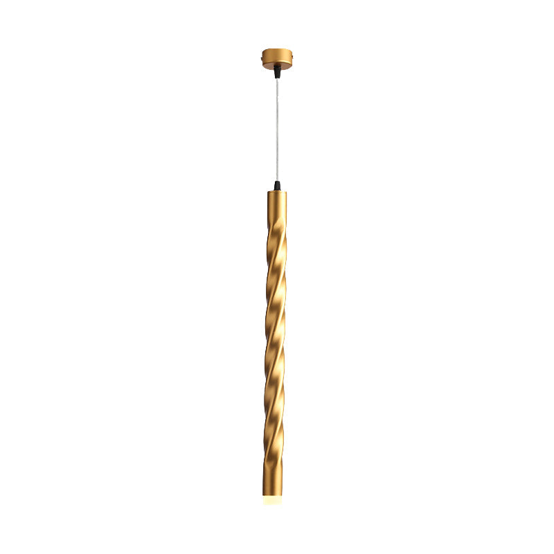 Gold Finish Modern Rope Mini Pendant Lamp - Perfect For Stair Kitchen Lighting