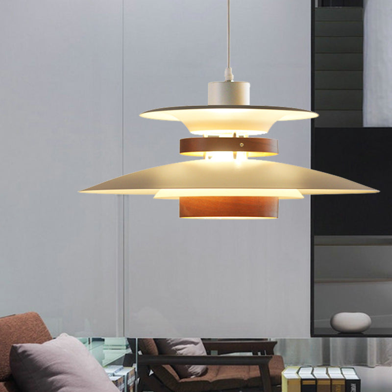Bookstore Ufo Pendant Light: Creative Metal Hanging Light With Adjustable Cord