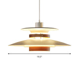 Metal Ufo Pendant Light With Adjustable Cord - Creative One-Light Design Shop Bookstore