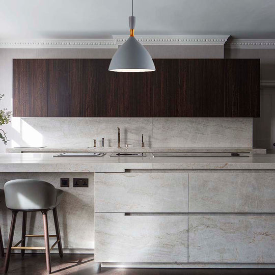 Contemporary Aluminum Funnel Suspension Pendant Lamp - Fits Study Room Or Cafe 6.5/10 Inch Wide 1