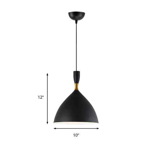 Contemporary Aluminum Funnel Suspension Pendant Lamp - Fits Study Room Or Cafe 6.5/10 Inch Wide 1