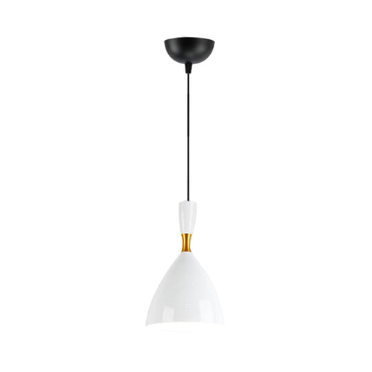 Contemporary Aluminum Funnel Suspension Pendant Lamp - Fits Study Room Or Cafe 6.5/10 Inch Wide 1