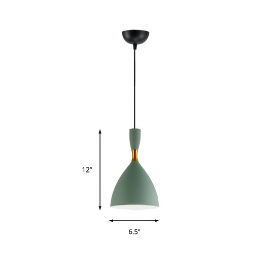 Macaron Loft Suspension Light - Restaurant Cloth Shop Funnel Pendant Lighting Aluminum 1 Head