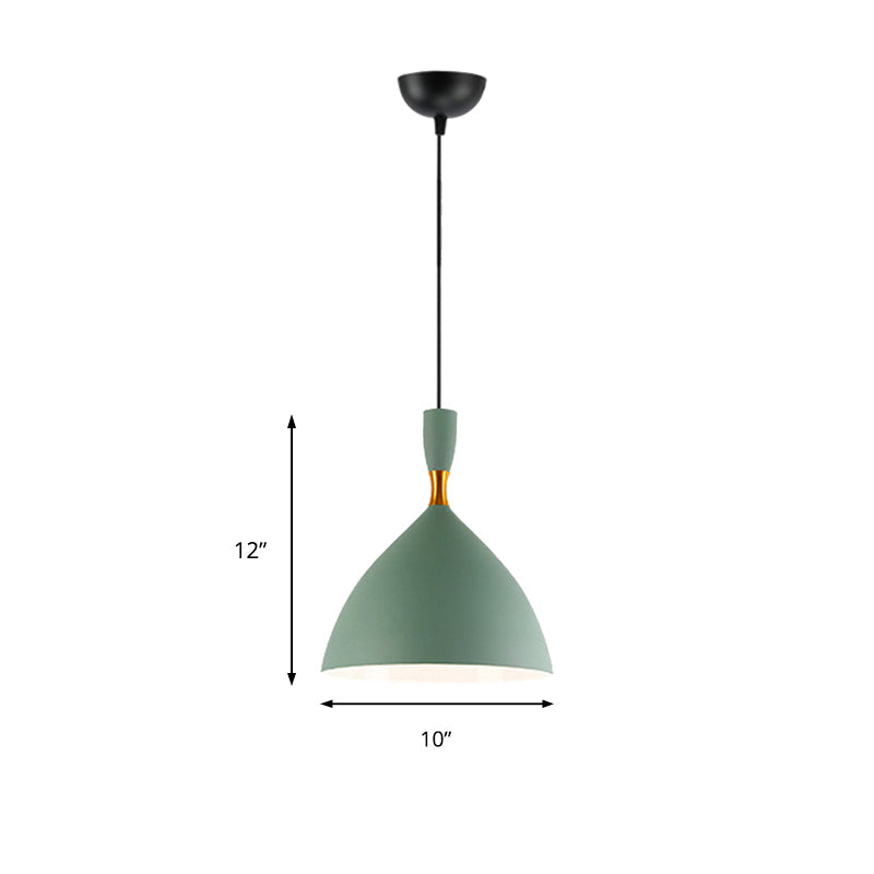 Macaron Loft Suspension Light - Restaurant Cloth Shop Funnel Pendant Lighting Aluminum 1 Head