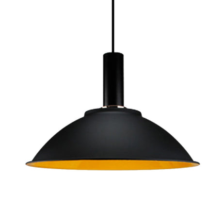 Contemporary Aluminum Bowl Pendant Light - 11/14 Wide 1 Bulb Hanging For Gallery & Factory