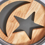 Kids Acrylic Modern Led Ceiling Lamp Slim Circle Design With Star Pattern Ideal For Bedroom