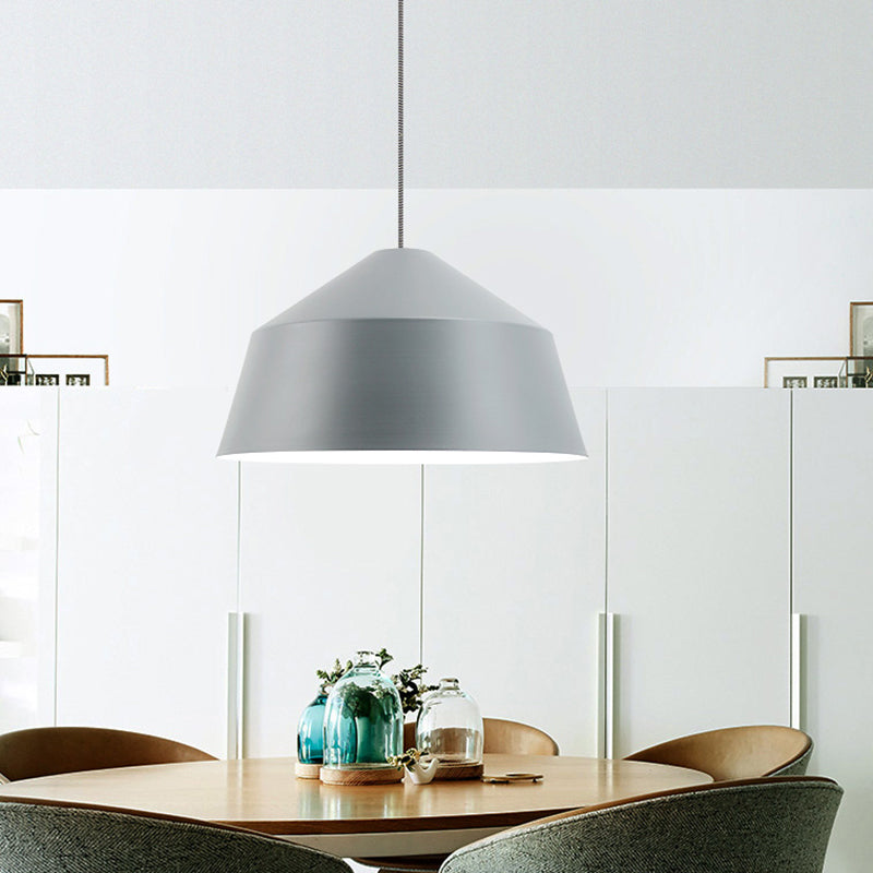 Nordic Metallic Pendant Lamp With Adjustable Cord - Perfect For Hotels And Barns Grey