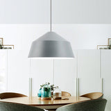 Nordic Metallic Pendant Lamp With Adjustable Cord - Perfect For Hotels And Barns Grey