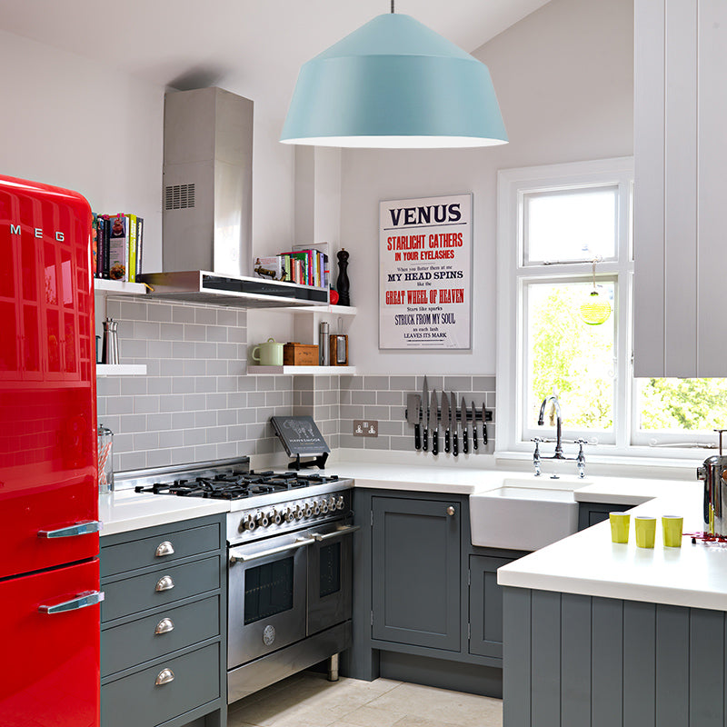 Nordic Metallic Pendant Lamp With Adjustable Cord - Perfect For Hotels And Barns Light Blue