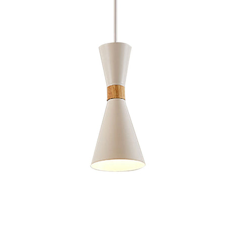 Nordic Metal Hourglass Mini Pendant Light - 1 Living Room & Hallway Hanging Lamp