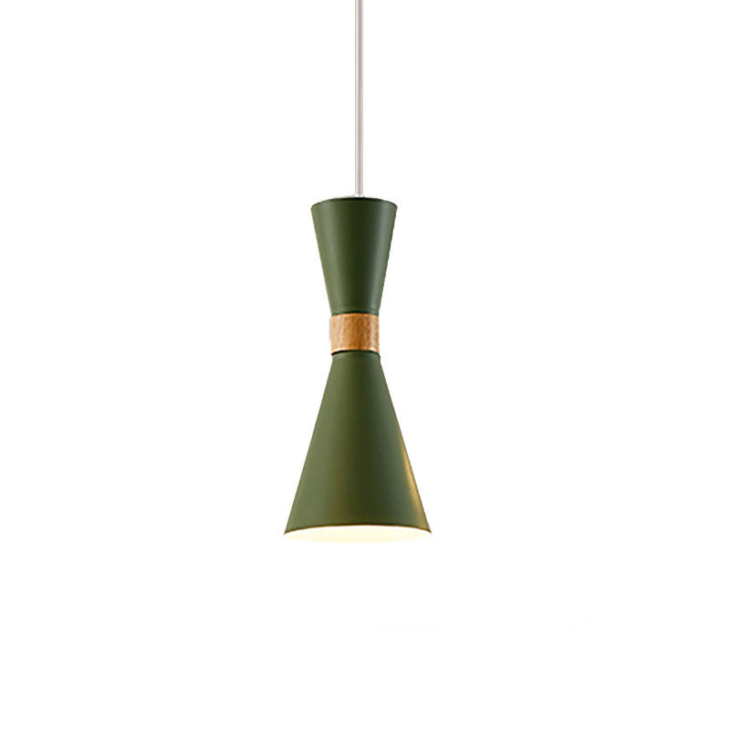 Nordic Metal Hourglass Mini Pendant Light - 1 Living Room & Hallway Hanging Lamp