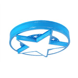 Modern Star Metal & Acrylic Bathroom Ceiling Light - Circle Flush Mount Lamp