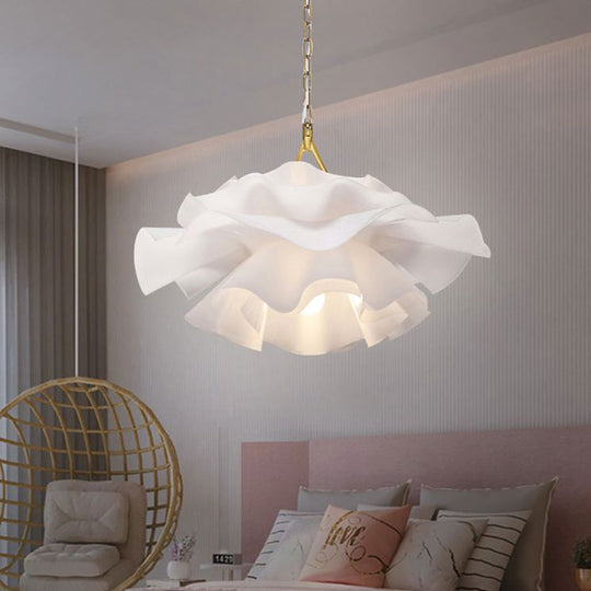 Stylish White Flower Pendant Light For Modern Bedrooms
