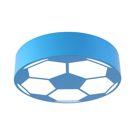 Colorful Football Flushmount Children’s Led Ceiling Light With Acrylic Shade