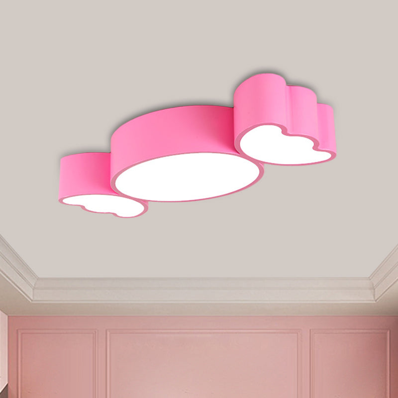 Led Candy Pendant Light For Children’s Room - Red/Pink/Yellow Flush Mount Ceiling Fixture With