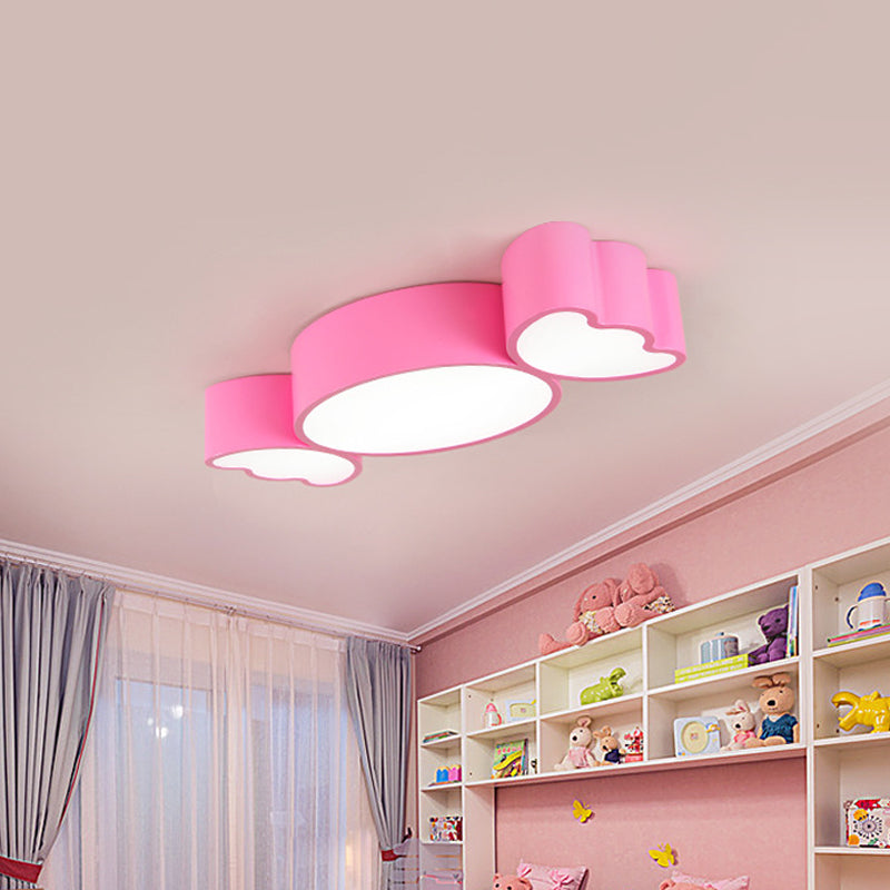 Led Candy Pendant Light For Children’s Room - Red/Pink/Yellow Flush Mount Ceiling Fixture With