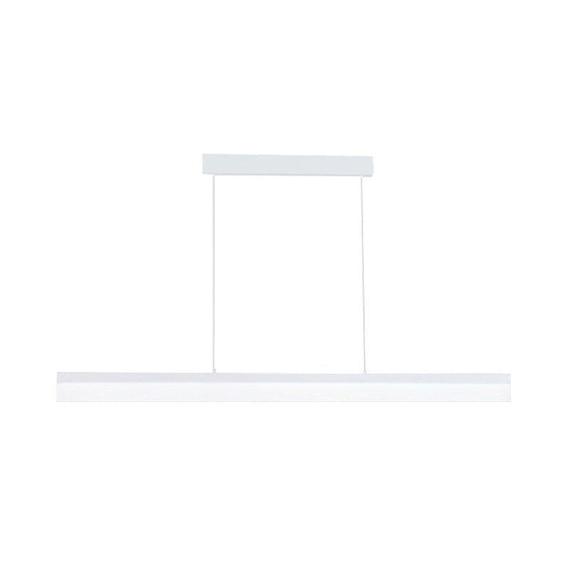 Minimalist Led Pendant Light In Black White Or Brown - Warm Natural Lighting 31.5 39 47 Wide