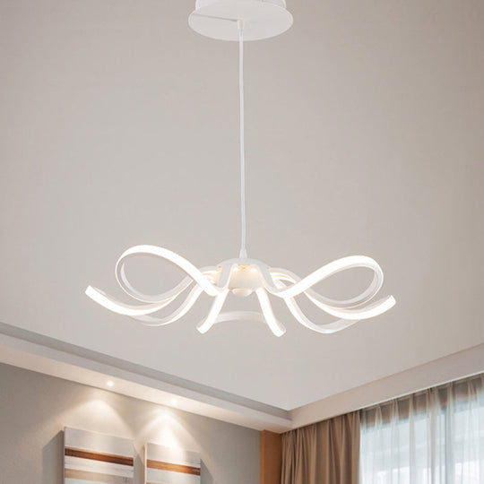 Modern Aluminum Led Pendant Light Fixture - Minimalist Rosette Hanging For Bedroom And More