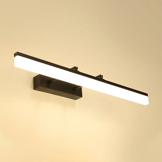 Modern Acrylic Led Bar Light In Warm/White - 23.5/27.5 Straight Wall Mount