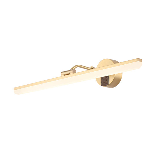 Sleek Led Vanity Wall Light In Black/Gold For Modern Bathrooms